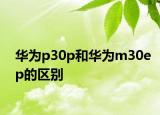 华为p30p和华为m30ep的区别