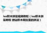 loz积木拼装视频教程（loz积木拼装教程 微钻积木阿拉蕾的拼法）