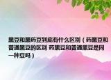 黑豆和黑药豆到底有什么区别（药黑豆和普通黑豆的区别 药黑豆和普通黑豆是同一种豆吗）