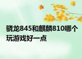 骁龙845和麒麟810哪个玩游戏好一点