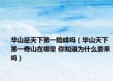 华山是天下第一险峰吗（华山天下第一奇山在哪里 你知道为什么要来吗）