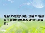 炼金225需要多少级（炼金225后哪里升 魔兽世界炼金225后怎么升详解）