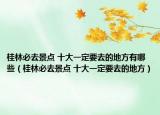 桂林必去景点 十大一定要去的地方有哪些（桂林必去景点 十大一定要去的地方）