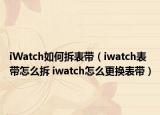 iWatch如何拆表带（iwatch表带怎么拆 iwatch怎么更换表带）