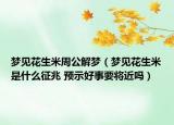 梦见花生米周公解梦（梦见花生米是什么征兆 预示好事要将近吗）