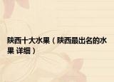 陕西十大水果（陕西最出名的水果 详细）