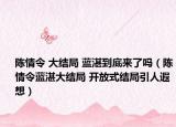 陈情令 大结局 蓝湛到底来了吗（陈情令蓝湛大结局 开放式结局引人遐想）