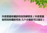 抖音里面收藏的特效到哪里找（抖音里面如何找收藏的特效 几个步骤就可以搞定）
