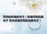 带刺的玫瑰的句子（玫瑰带刺经典句子 有关玫瑰带刺的经典句子）