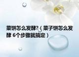 菜饼怎么发酵?（菜子饼怎么发酵 6个步骤就搞定）
