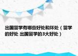 出国留学有哪些好处和坏处（留学的好处 出国留学的3大好处）