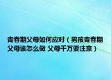 青春期父母如何应对（男孩青春期父母该怎么做 父母千万要注意）
