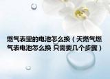 燃气表里的电池怎么换（天燃气燃气表电池怎么换 只需要几个步骤）