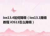 ios13.4如何降级（ios13.1降级教程 iOS13怎么降级）
