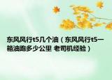 东风风行t5几个油（东风风行t5一箱油跑多少公里 老司机经验）