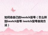 如何查自己的iwatch型号（怎么辨别iwatch型号 iwatch型号查询方法）