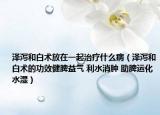 泽泻和白术放在一起治疗什么病（泽泻和白术的功效健脾益气 利水消肿 助脾运化水湿）