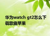 华为watch gt2怎么下载歌曲苹果