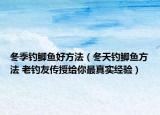 冬季钓鲫鱼好方法（冬天钓鲫鱼方法 老钓友传授给你最真实经验）
