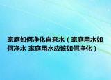 家庭如何净化自来水（家庭用水如何净水 家庭用水应该如何净化）