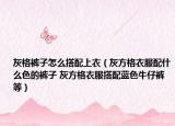 灰格裤子怎么搭配上衣（灰方格衣服配什么色的裤子 灰方格衣服搭配蓝色牛仔裤等）