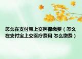 怎么在支付宝上交医保缴费（怎么在支付宝上交医疗费用 怎么缴费）