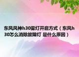 东风风神h30雾灯开启方式（东风h30怎么消除故障灯 是什么原因）