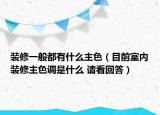 装修一般都有什么主色（目前室内装修主色调是什么 请看回答）