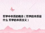 哲学中本质的概念（哲学的本质是什么 哲学的本质含义）