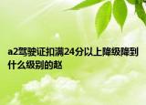 a2驾驶证扣满24分以上降级降到什么级别的赵