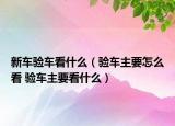 新车验车看什么（验车主要怎么看 验车主要看什么）