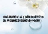 咖啡豆制作方式（制作咖啡豆的方法 从咖啡豆到咖啡的制作过程）