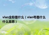 vlan全称是什么（vlan号是什么 什么意思）