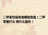 二甲苯对身体有哪些危害（二甲苯是什么 有什么害处）