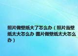 照片做壁纸大了怎么办（照片当壁纸太大怎么办 图片做壁纸太大怎么办）