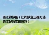 西江钓鲈鱼（江钓鲈鱼正确方法 钓江鲈的实用技巧）