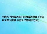 牛肉丸子的做法最正宗的做法视频（牛肉丸子怎么做嫩 牛肉丸子的制作方法）