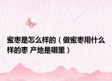 蜜枣是怎么样的（做蜜枣用什么样的枣 产地是哪里）