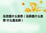 冻资是什么意思（冻薪是什么意思 什么是冻薪）