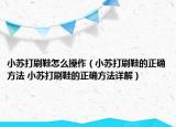 小苏打刷鞋怎么操作（小苏打刷鞋的正确方法 小苏打刷鞋的正确方法详解）