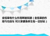 金钱草有什么作用啊谁知道（金钱草的作用与功效车 对大家健身养生有一定好处）