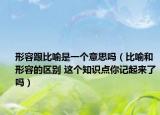 形容跟比喻是一个意思吗（比喻和形容的区别 这个知识点你记起来了吗）