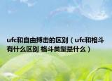ufc和自由搏击的区别（ufc和格斗有什么区别 格斗类型是什么）