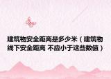 建筑物安全距离是多少米（建筑物线下安全距离 不应小于这些数值）