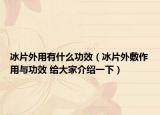 冰片外用有什么功效（冰片外敷作用与功效 给大家介绍一下）