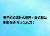 妻子的姐姐什么意思（妻姐和姑娘的区别 你怎么认为）