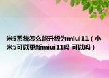 米5系统怎么能升级为miui11（小米5可以更新miui11吗 可以吗）