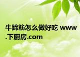 牛蹄筋怎么做好吃 www.下厨房.com