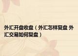 外汇开盘收盘（外汇怎样复盘 外汇交易如何复盘）