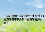一立方米和一立方米等于多少升（1立方米等于多少升 1立方米是多少升）
